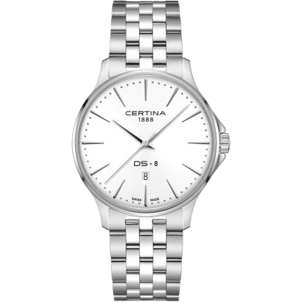 DS-8 Gent Quartz Stainless Steel / White / Bracelet