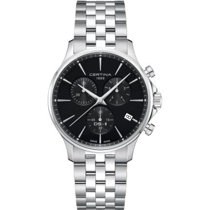 Certina DS-8 Chrono Stainless Steel / Black / Bracelet C045.417.11.051.00