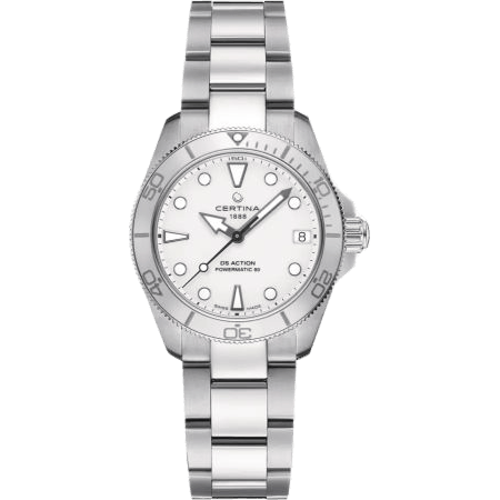 Certina DS Action Lady 34.5 Stainless Steel / White C032.007.11.011.00