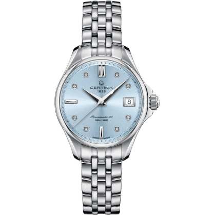 DS Action 34.5 Powermatic Stainless Steel / Light Blue