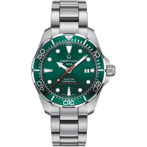 Certina DS Action Diver Powermatic 80 43 Stainless Steel / Green / Bracelet C032.407.11.091.00