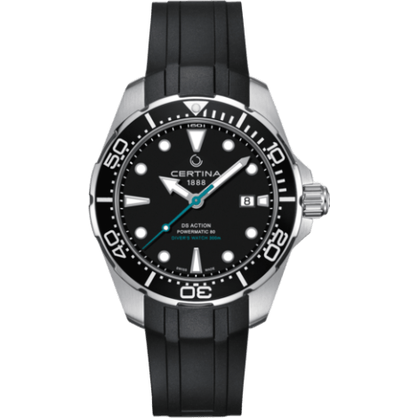 Certina DS Action Diver Powermatic 80 Stainless Steel / Black / Rubber / Sea Turtle Conservancy C032.407.17.051.60