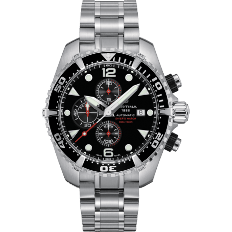 DS Action Diver Chronograph Automatic Stainless Steel / Black / Bracelet