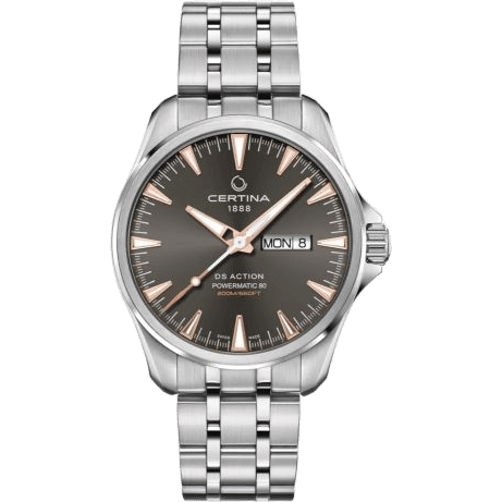 Certina DS Action Powermatic 80 Day-Date Stainless Steel / Grey / Bracelet C032.430.11.081.01