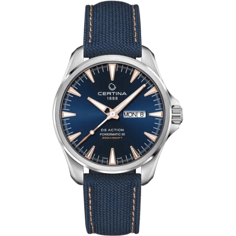 DS Action Powermatic 80 Day-Date Stainless Steel / Blue