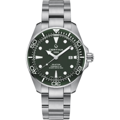 Certina DS Action Diver Powermatic 80 43 Stainless Steel / Green / Bracelet C032.607.11.091.00