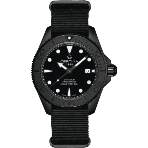 Certina DS Action Diver Powermatic 80 43 PVD / Black / Bracelet C032.607.38.051.00