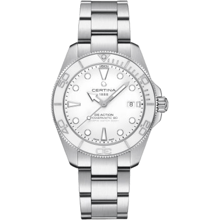 Certina DS Action Diver 40.5 Powermatic Stainless Steel / White / Bracelet C048.407.11.011.00