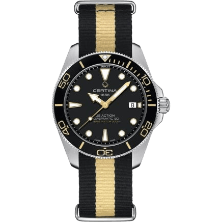 Certina DS Action Diver 40.5 Powermatic Stainless Steel / Black / NATO C048.407.18.051.01
