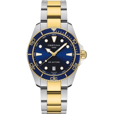 DS Action 40 Quartz Stainless Steel - Yellow Gold / Blue