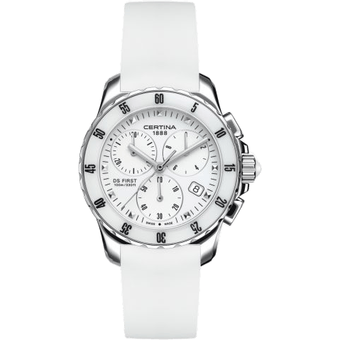 DS First Lady Ceramic Chrono White