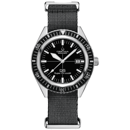 DS Super PH500M Stainless Steel / Black / NATO