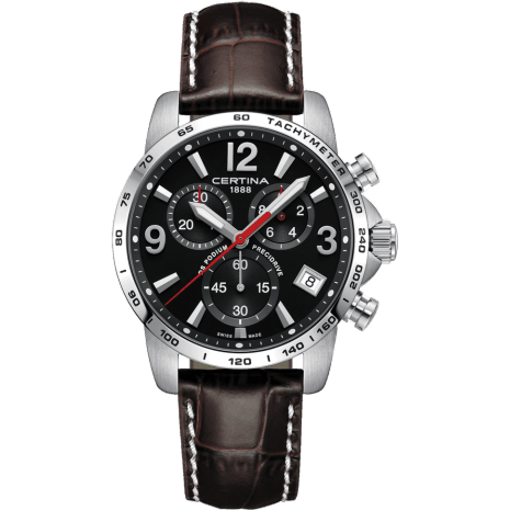 Certina DS Podium Chronograph 1/10 Sec Stainless Steel / Black / Strap C034.417.16.057.00