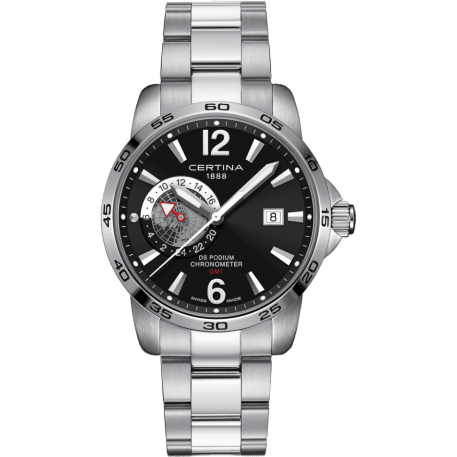 Certina DS Podium GMT Stainless Steel / Black / Bracelet C034.455.11.057.00