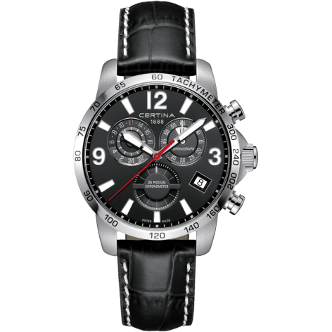 Certina DS Podium Chronograph GMT Stainless Steel / Black / Strap C034.654.16.057.00