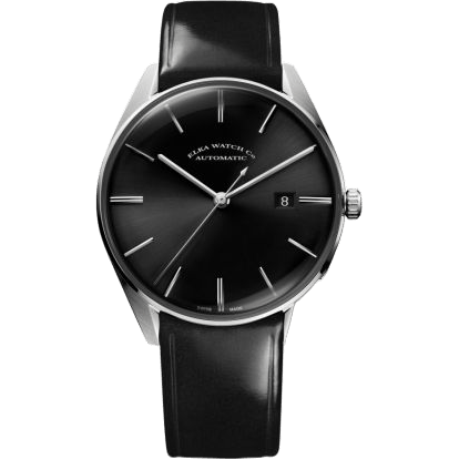 Elka Watch Co. D-Series Stainless Steel / Black / Leather D04-0807