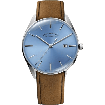 D-Series Stainless Steel / Baby Blue / Leather