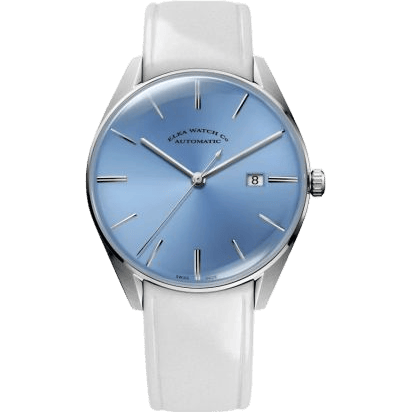 D-Series Stainless Steel / Baby Blue / Leather
