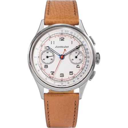 Chronograph Stainless Steel / White / Brown Matte