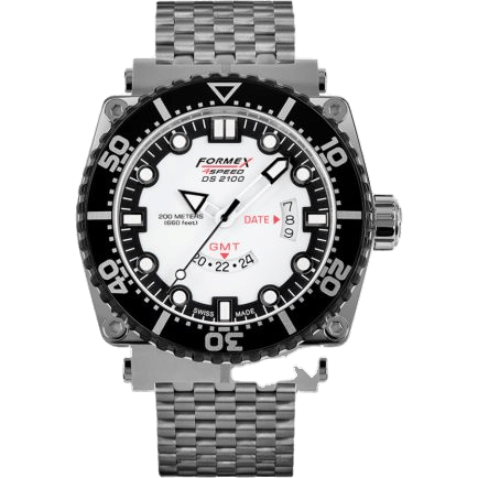 Diver Quartz GMT White / Bracelet