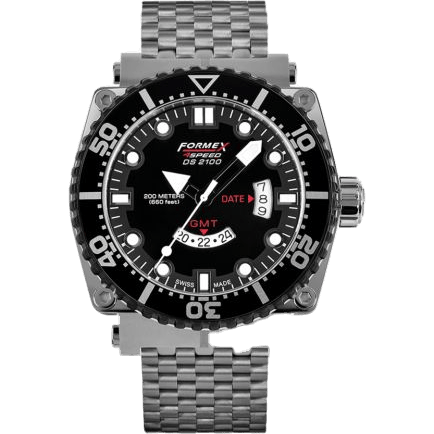 Diver Quartz GMT Black / Bracelet