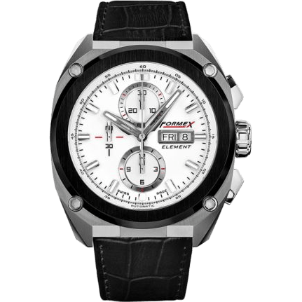 Element Automatic Chronograph Ceramic Bezel / White / Croco