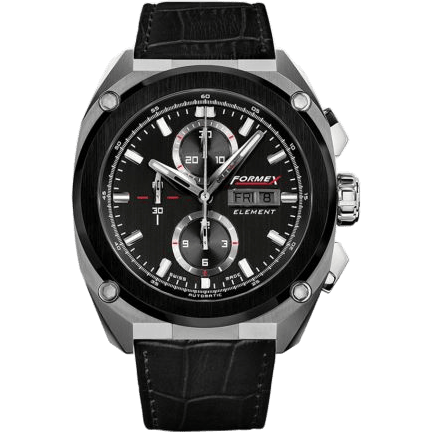 Element Automatic Chronograph Ceramic Bezel / Black / Croco