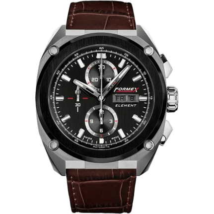 Element Automatic Chronograph Ceramic Bezel / Black / Croco