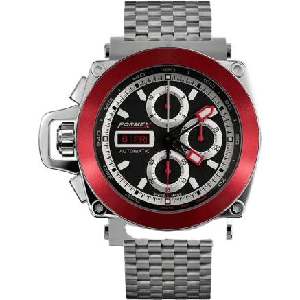 Formex Motorsport Automatic Chronograph Red Bezel / Black / Bracelet 3100.1.8140.100