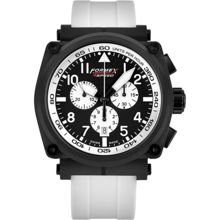 Pilot Quartz Chronograph PVD / Black - White / Rubber
