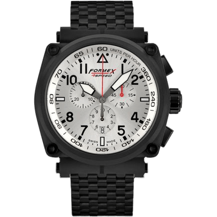 Pilot Quartz Chronograph PVD / Silver / Bracelet