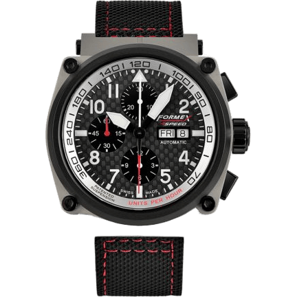 Pilot Automatic Chronograph Sandblasted / Carbon Fibre / Calf