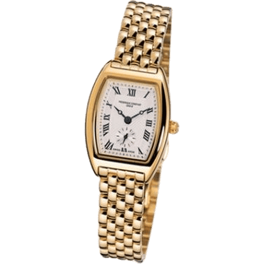 Frederique Constant Art Deco Tonneau Small Second Yellow Gold / Silver / Bracelet FC-235M1T25B