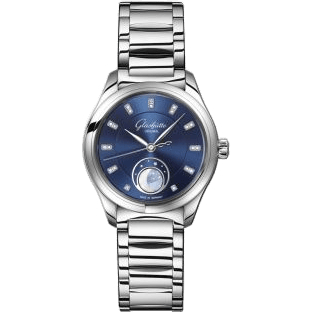 Glashütte Original Lady Serenade Luna Stainless Steel / Blue / Bracelet 1-35-14-03-02-14