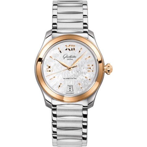 Glashütte Original Lady Serenade Stainless Steel - Rose Gold / MOP / Bracelet 1-39-22-09-06-34