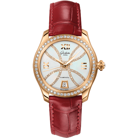 Glashütte Original Lady Serenade Rose Gold / Diamond / MOP - Index Line / Alligator 1-39-22-14-11-44