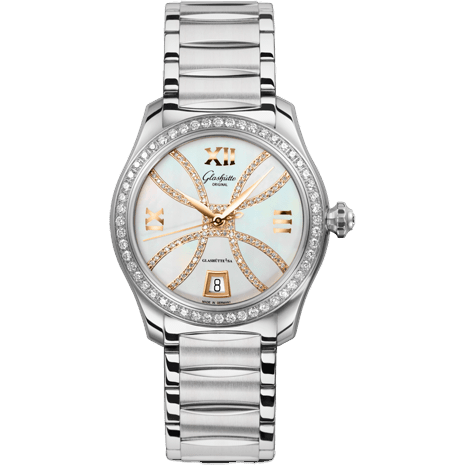 Glashütte Original Lady Serenade Stainless Steel / Diamond / MOP - Index Line / Bracelet 1-39-22-14-22-34