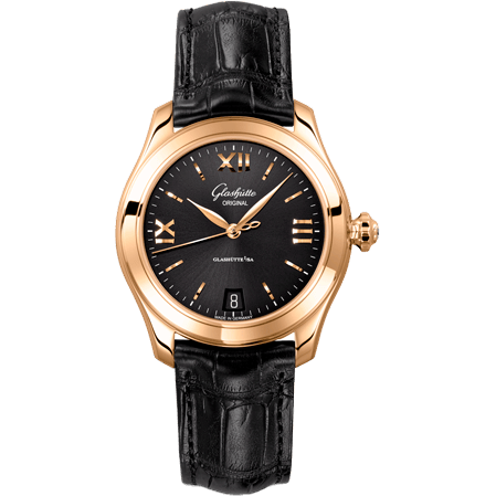 Glashütte Original Lady Serenade Rose Gold / Black / Alligator - Folding 1-39-22-18-01-04