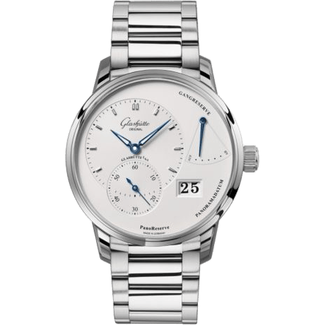 Glashütte Original PanoReserve Stainless Steel / Silver / Bracelet 1-65-01-22-12-71