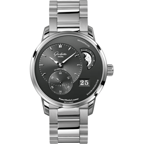 Glashütte Original PanoMatic Lunar Stainless Steel / Grey / Bracelet 1-90-02-43-32-24