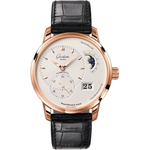 Glashütte Original PanoMatic Lunar Red Gold / Silver / Alligator - Folding 1-90-02-45-35-61