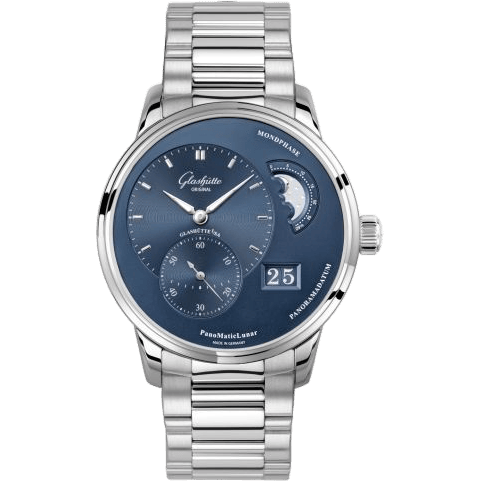 Glashütte Original PanoMatic Lunar Stainless Steel / Blue / Bracelet 1-90-02-46-32-70