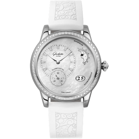 Glashütte Original PanoMatic Luna Stainless Steel / Diamond / MOP / Rubber / Pin 1-90-12-01-12-04