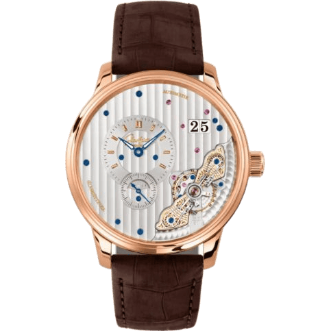 Glashütte Original PanoMaticInverse Red Gold / Silver / Nubuck - Folding 1-91-02-01-05-62