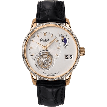 Glashütte Original PanoLunar Tourbillon Red Gold / Baguette / Silver / Alligator / Folding 1-93-02-05-50-30