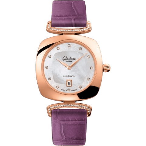 Glashütte Original Pavonina Date Red Gold / Diamond / MOP / Alligator 1-03-01-08-05-34