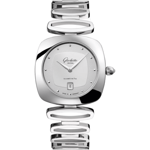 Glashütte Original Pavonina Date Stainless Steel / Silver / Bracelet 1-03-01-15-02-14