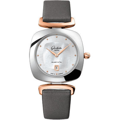 Glashütte Original Pavonina Date Stainless Steel / Red Gold / MOP 1-03-01-26-06-04