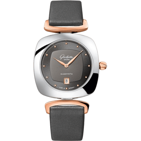 Glashütte Original Pavonina Date Stainless Steel / Red Gold / Grey / Calf 1-03-01-27-06-04