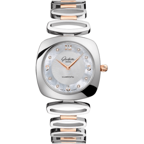 Glashütte Original Pavonina Stainless Steel / Red Gold / MOP / Bracelet 1-03-02-03-06-14